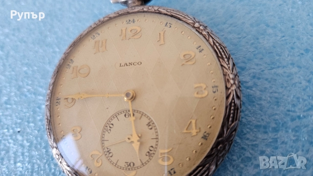 Сребърен джобен часовник, снимка 4 - Мъжки - 52800242