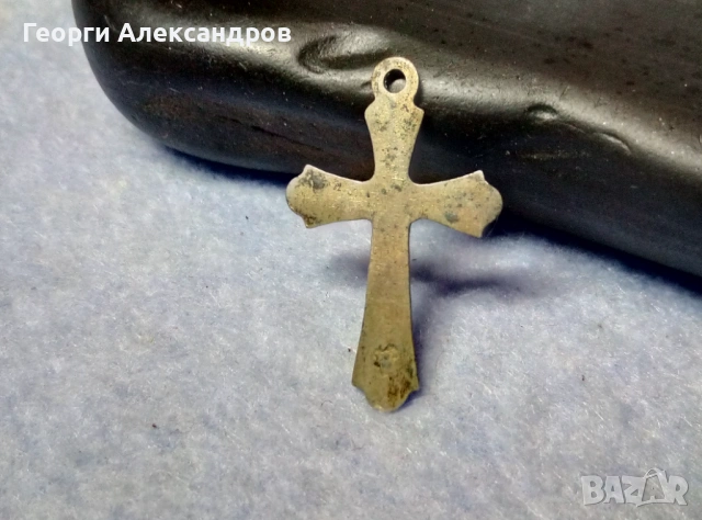 Старинно ЦАРСКА Русия Орнаментирано СРЕБЪРНО КРЪСТЧЕ Кръст СРЕБРО 875 с Печат на Майстора, снимка 3 - Антикварни и старинни предмети - 53979289