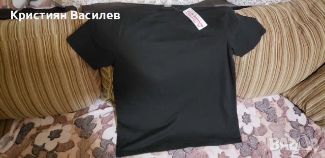 Kappa черна тениска XL размер, снимка 2 - Тениски - 45919610