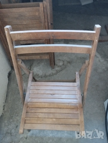Дървени сгъваеми столове , снимка 2 - Столове - 53765566