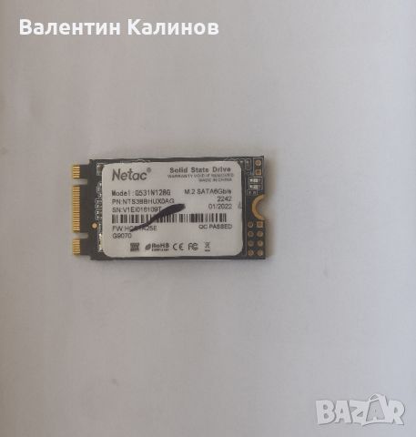 Хард диск SSD 128GB,Интерфейс: M.2,Форм фактор: M.2 2242, снимка 1 - Твърди дискове - 46288337