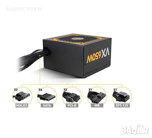 Захранващ блок Nox Uranus VX 650W Bronze Edition Black Orange Drive, снимка 5 - Захранвания и кутии - 46073409