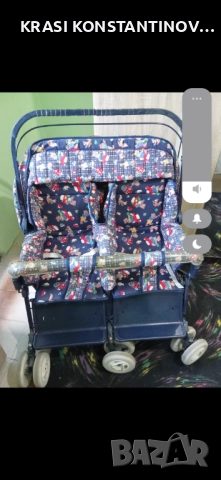 Количка за близнаци, поръчкова изработка, запазена,широка и удобна , снимка 3 - Детски колички - 52819018