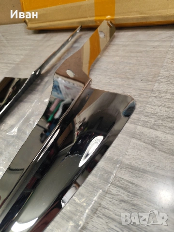 Стоманени хромирани дефлектори за предна вилка на мотор, снимка 4 - Части - 53757449