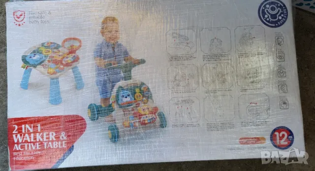 2 в 1 Уокър- проходилка и интерактивна масичка, снимка 3 - Проходилки - 50055190