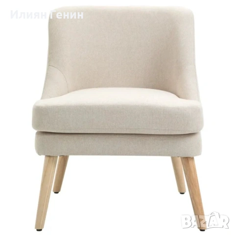 Фотьойл HOMCOM с ленен вид, снимка 4 - Дивани и мека мебел - 54187826