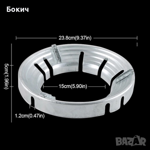 Метални решетки за газов котлон за уок тиган, 24 см, огнеупорни, енергоспестяващи, снимка 2 - Котлони - 52923541