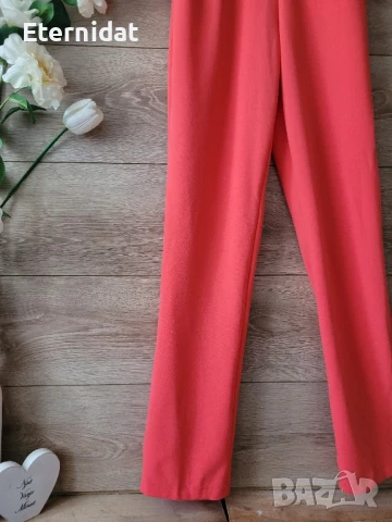 Елегантен гащеризон цвят корал с коланче и джобове , снимка 8 - Гащеризони - 51010059