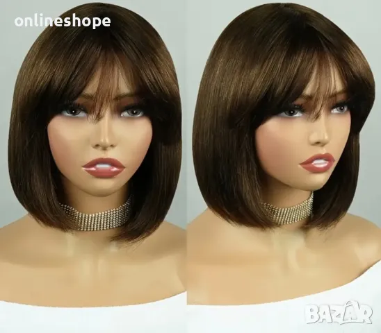 Перука 100% Естествена права Коса 180% плътност 25,4см 