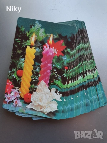 Коледни карти за игра 52 броя