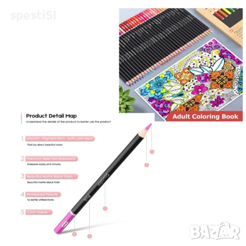 Цветни моливи 72 цвята – Меки, в тубус - КОД 4813, снимка 6 - Рисуване и оцветяване - 53498916