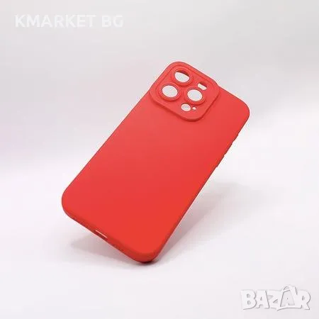 Калъф силикон камера Guard /Червен мат/ за iPhone 15 6.1 Баркод : 3128201, снимка 3 - Калъфи, кейсове - 46951285