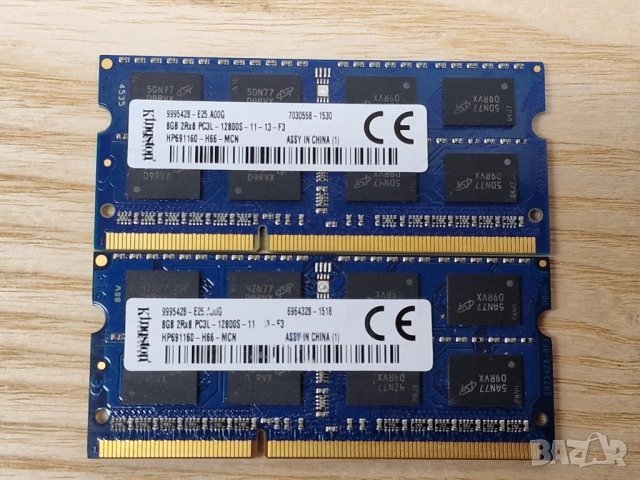 ✅8GB DDR3L 1600Mhz Kingston Ram Рам Памет за лаптоп с гаранция!