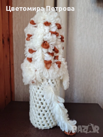 Ръчно плетена декорация пудел, снимка 2 - Декорация за дома - 53191580