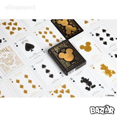 карти за игра BICYCLE MICKEY MOUSE BLACK AND GOLD  нови , снимка 2 - Карти за игра - 46703717