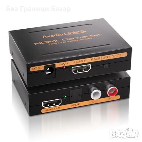 Нов HDMI към HDMI аудио адаптер, 4K резолюция, 5.1CH опции, снимка 1