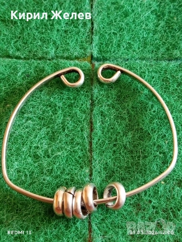 Ръчно изработена сребърна гривна тип фиджет стил и елегантност 54198, снимка 5 - Гривни - 54037849