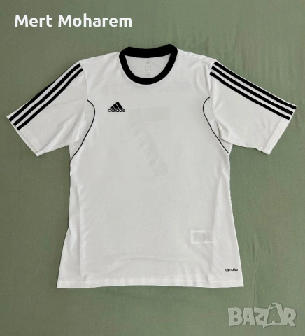 Спортна тениска Adidas Climalite нова, размер M, бяла с черно