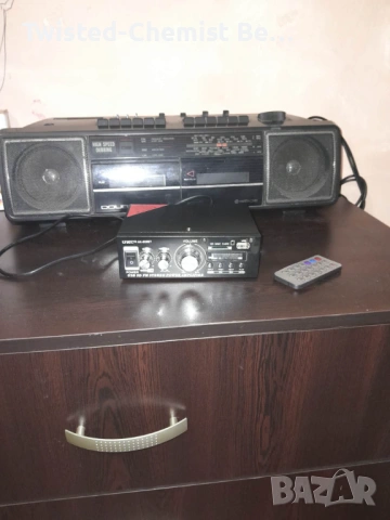 Hitachi TRK-W350E касетофо boom box & Домашен усилвател UKC AK-699D, снимка 2 - Други - 53092627