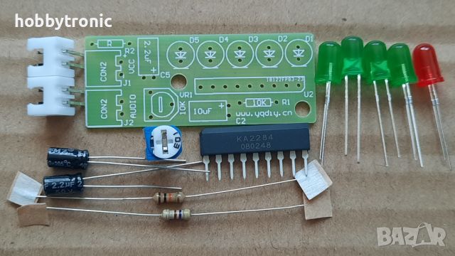 Логаритмичен LED индикатор с KA2284, кит за сглобяване 