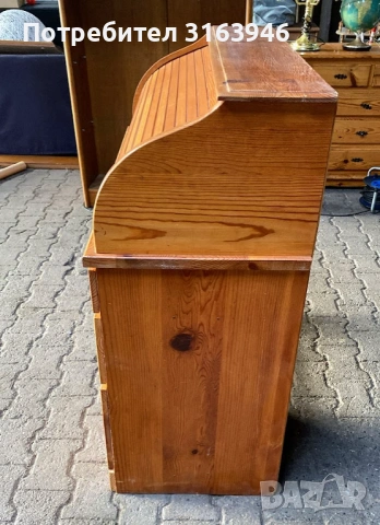 Класическо писалище с рол капак (Roll-top desk), снимка 3 - Бюра - 53856438