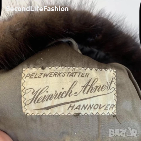 Шапка Heinrich Ahnert от истинска норка Винтидж немска кожена шапка, снимка 4 - Шапки - 53270635