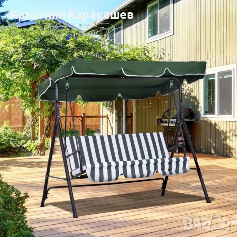 Триместна градинска люлка със сенник, снимка 1