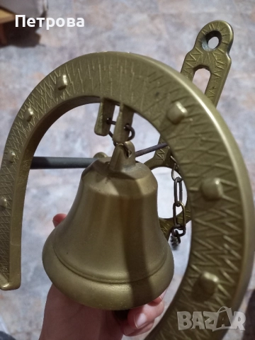 Месингова камбана, снимка 8 - Антикварни и старинни предмети - 52860325