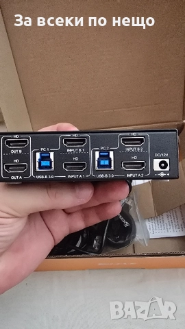  USB 3,0 displyport, KVM превключвател за 3 компютъра и 2 монитора, снимка 4 - Консумативи за принтери - 51652482