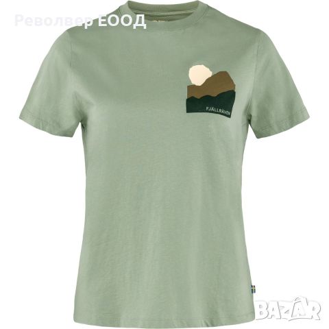 Дамска тениска Fjall Raven - Nature, в цвят Sage Green, снимка 1 - Екипировка - 45338154