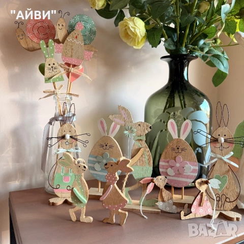 Великденска дървена декорация, снимка 2 - Декорация за дома - 53785070