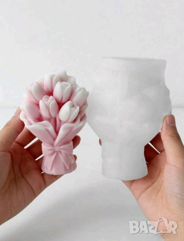 Молд букет лалета , снимка 3 - Форми - 54226166