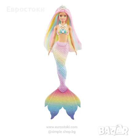 Кукла Barbie Dreamtopia Rainbow Magic Mermaid, кукла Barbie Русалка с променящ се цвят, снимка 1 - Кукли - 47308239