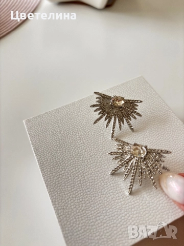 Елегантни обеци от стомана , снимка 6 - Обеци - 52363594