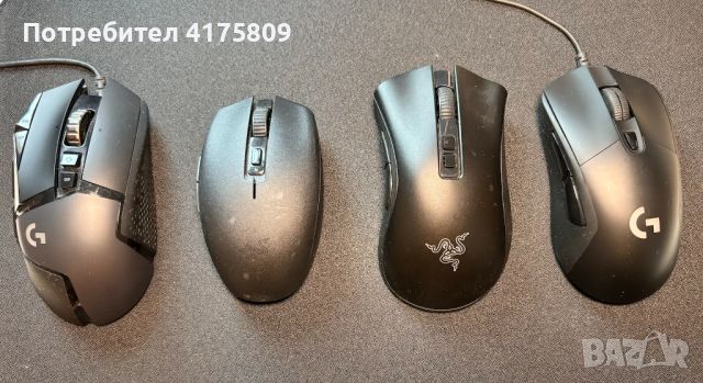 Мишки Logitech, Razer, снимка 1 - Клавиатури и мишки - 46812632