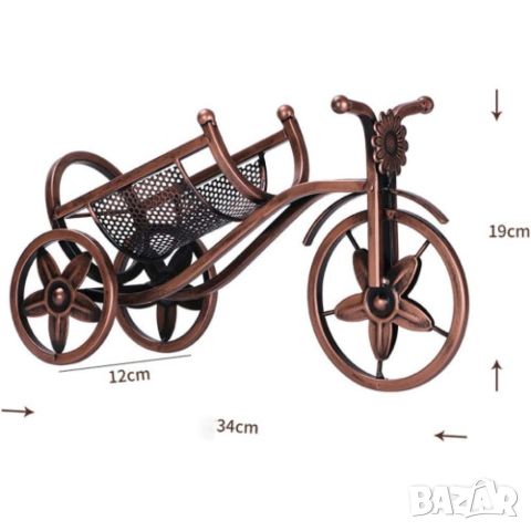 Метална поставка за вино Колело, снимка 6 - Декорация за дома - 46420219