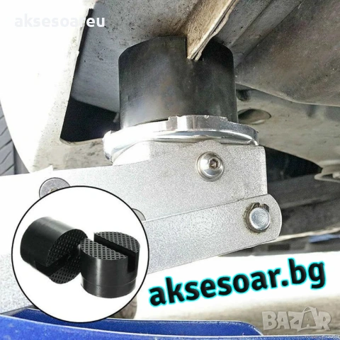 Гумен здрав шлицов тампон за повдигане на кола с крик гумена подложка протектор за рама на автомобил