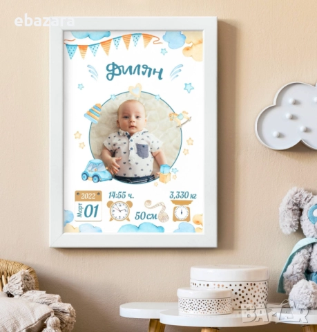 Постер-Бебешки визитки със снимка по избор♥️♥️♥️, снимка 10 - Декорация за дома - 51534745