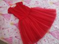 158 Нова  червена рокля, празнична рокля с туту пола, снимка 1 - Детски рокли и поли - 45406929