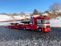 Mercedes Actros 1835 MP1 Kässbohrer SuperTrans Herpa 1:87 Автовоз, снимка 9