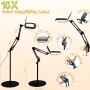 Нова LED лупа 10X 3-в-1 с осветление, стойка и щипка, снимка 1