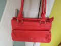 Дамска чанта с много прегради червен цвят, снимка 1