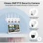 Hiseeu 5MP външни WiFi PTZ камери за наблюдение с 12' LCD монитор, 10CH NVR 4*5MP PTZ+3TB HDD, снимка 7