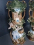 2бр чифт фигурални вази 27см/стари немски порцеланови вази с фигури/селяни с кошници, снимка 3