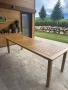Дървен сет от градински мебели и 10 трапезни стола, снимка 5