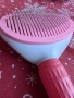 Розова четка за почистване на косми от домашни любимци, снимка 4