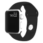 Силиконова каишка bSmart за часовник Apple iWatch 42/44/45/46/49mm, Черна, снимка 1