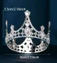 Корона Тиара метална медена сребриста златиста с камъни за украса декор на торта парти, снимка 2
