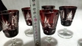 кристални чаши цветен червен кристал , снимка 3