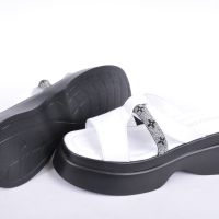 СЕЗОН'24! Дамски чехли естествена кожа на платформа - Два цвята, снимка 5 - Чехли - 45397630